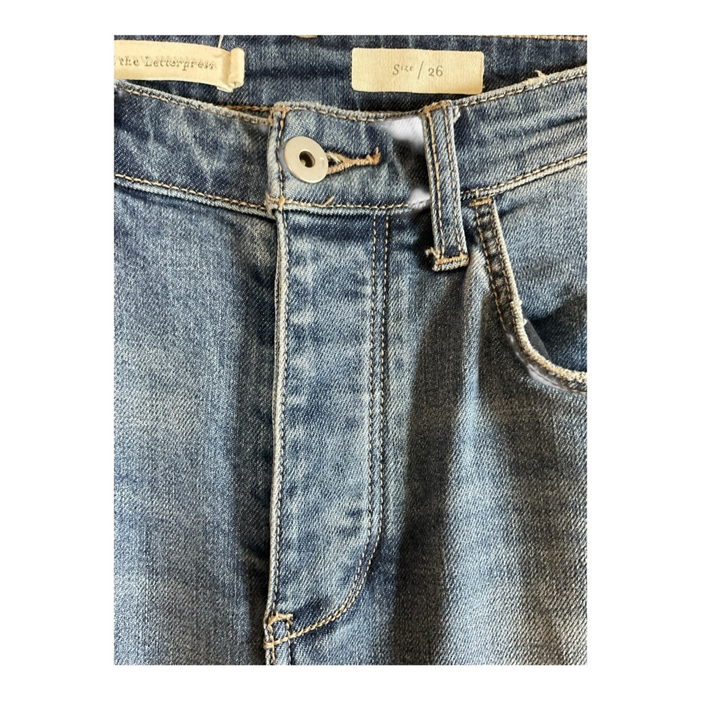 Pilcro and The Letterpress Women's High-Rise Sequined Flared Jeans Blue Size 26 - Picture 5 of 16